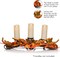 Ornativity Maple Leaves Candle Holder - Thanksgiving Fall Harvest Themed Candleholder Centerpiece Decorations with Pinecones and Acorns